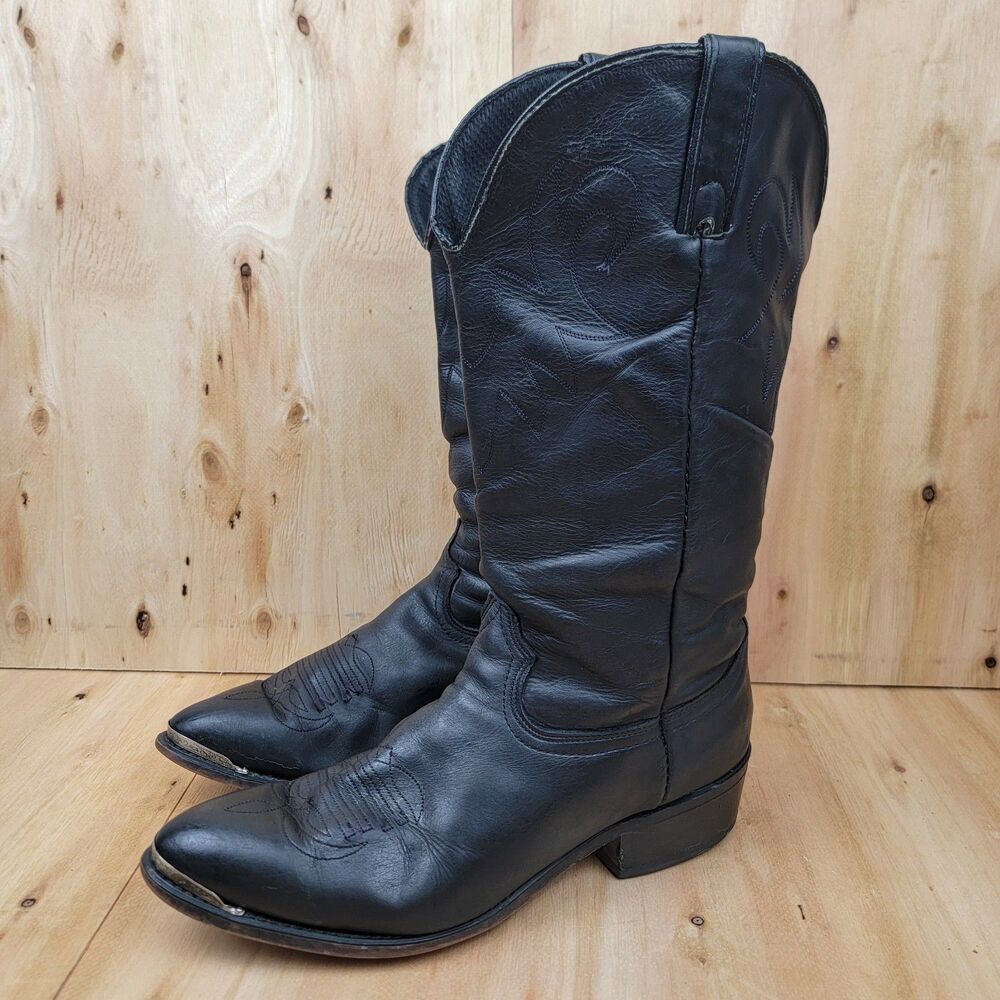Durango  Men’s Black Western Leather Cowboy Boots 10.5 READ!